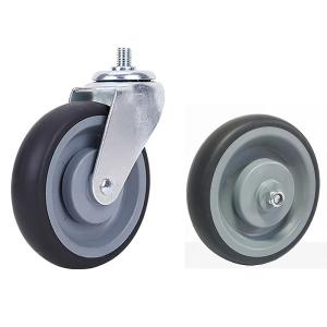 5 Inch Stem Caster Wheels , Nonmarking Rubber Thermoplastic Casters