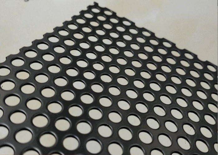 China Black Electro Perforated Mesh Sheet With Square Hole wholesale