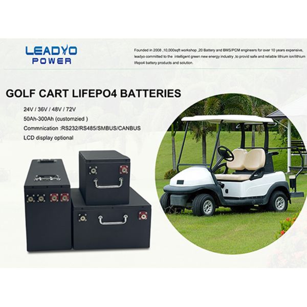 Golf Cart Customized 48V 200Ah Lithium Ion Batteries Rechargeable With LCD
