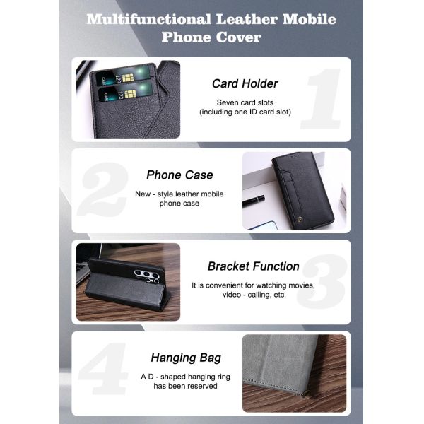 Mobile Cell Phone Leather Cover Card Holder Wallet Leather I Phone Case For IPhone