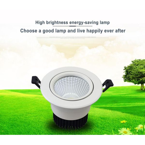 Warm White Indoor LED Downlights 7w Aluminum Lamp Body For Indoor Wall Cabinet