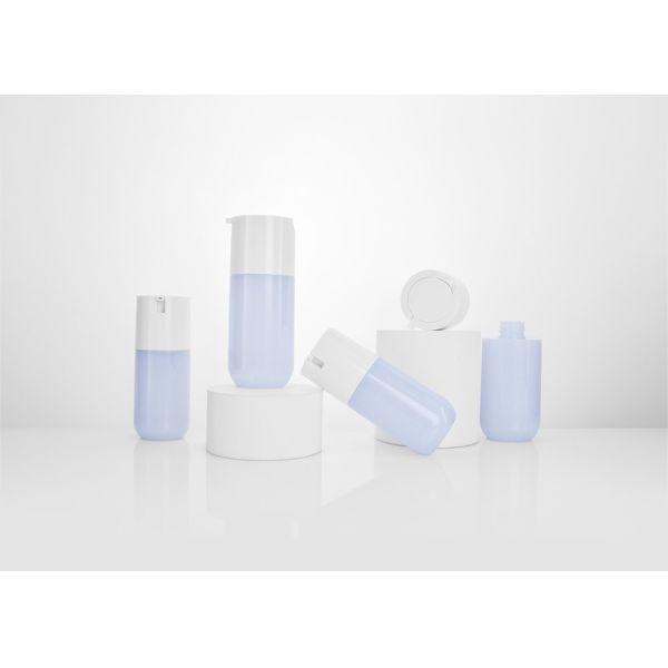 30ml 50ml mono plastic airless cosmetic bottle with dispensing pump as sustainable skincare packaging for whoelsale & cu