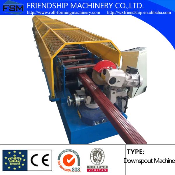 Automatic Square Type Down Pipe Roll Forming Machine ,With Downpipe Elbow Equipment