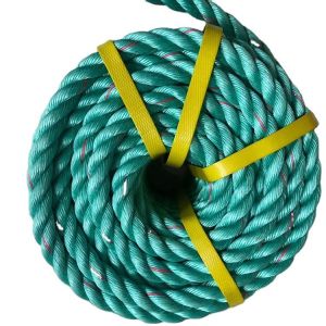 China High Tenacity 18MM 20mm 22mm 24mm 36mm 28mm Polypropylene pp Marine Rope Yellow Color 3 Strand Twisted Wood Reel Packing Rope on sale