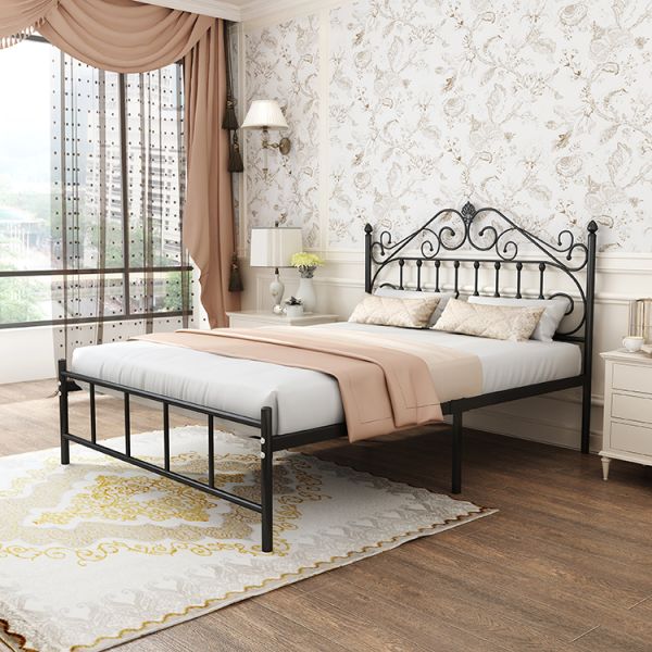 Furniture Wrought Iron Bed Frames Queen Size , 14 Inch Bed Frame Queen