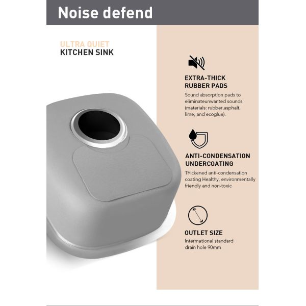 Modern Sus304 Stainless Steel Sink , Undermount Single Bowl Bar Sink 22 Gauge