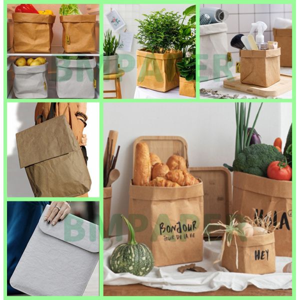 0.55mm 0.6mm Washable Cellulose Fiber Kraft Paper For Flower Plant Pot