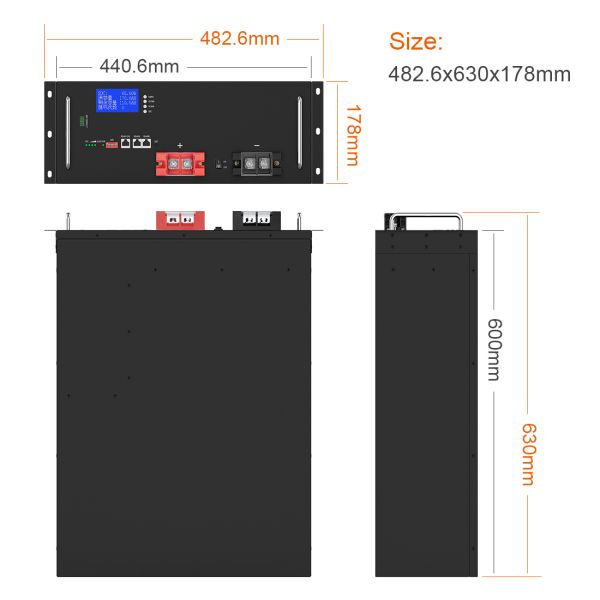 High Voltage High Efficiency Solar Energy Storage Lithium Ion Battery Price LiFePO4 Battery 48V 100Ah 170Ah