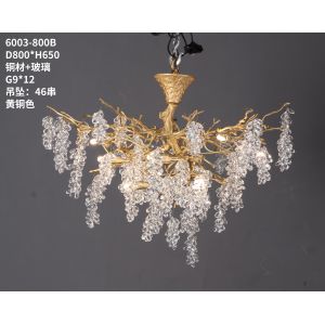 China Grape Vine Home Decoration Chandelier Homestay Hall Custom Handmade Glass Plate Modern Retro Style Branch Creative on sale