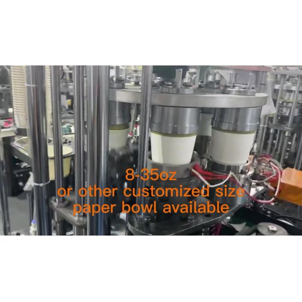 8-35oz Fully Automatic Ultrasonic Food Paper bowl Making Machine