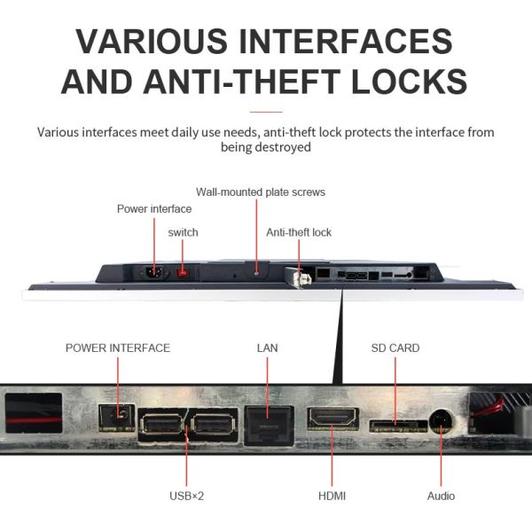 32 inch Android system wall mounted digital advertising display with 16gB ROM