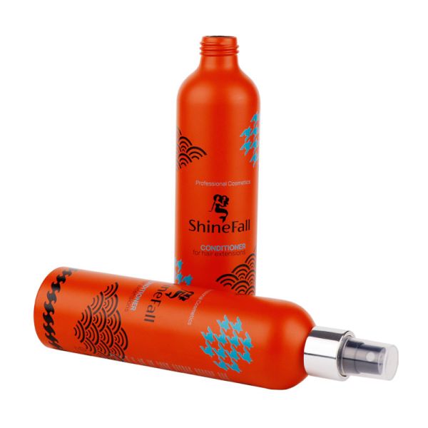 Electroplate Orange Aluminum Lotion Bottle 100ml 150ml Empty Moisturizer Containers