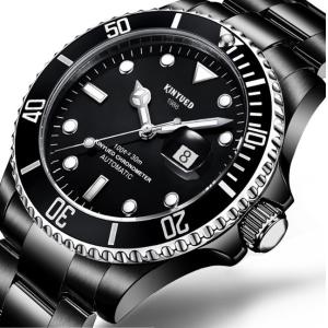 China Durable Stainless Steel Skeleton Watch Automatic Analog Date Display wholesale