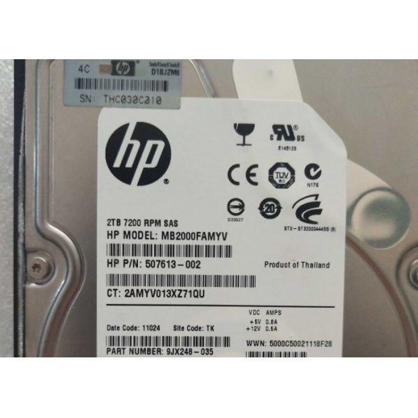 507616-B21 508010-001 HP Server Hard Drives , HP Internal Hard Disk SAS 2TB