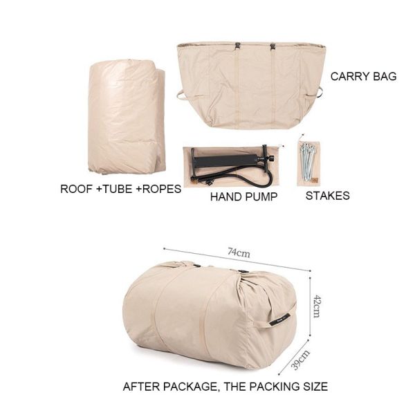 Air Family Inflatable Camping Tent Canvas Customized Luxury Polyester