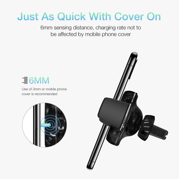 Air Vent Phone Holder for Car, Wireless Charger Phone Holder/Mount for iPhone, Samsung and All, Dashboard/Console 360 Ro