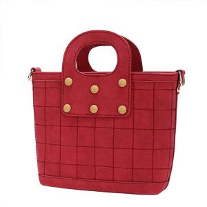 China Red and gray pu Handbag ladies Fashion handbags bolsas femininas bolsas para dama wholesale