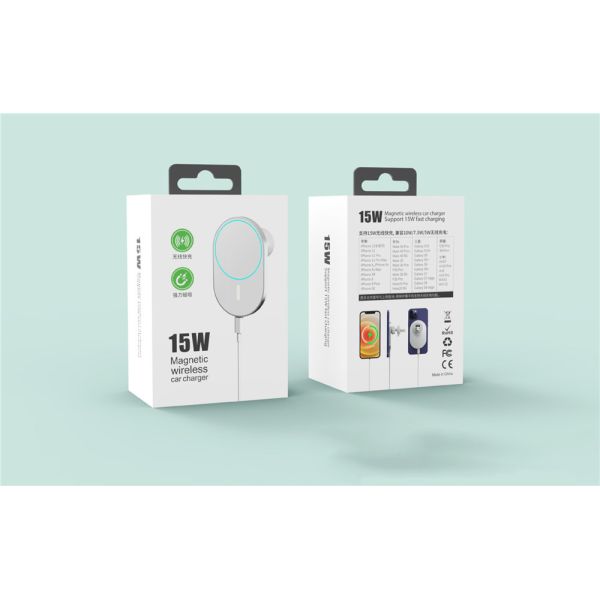 Alloy 15w Magsafe Wireless Car Charger Mount Auto Lock 12V 2A