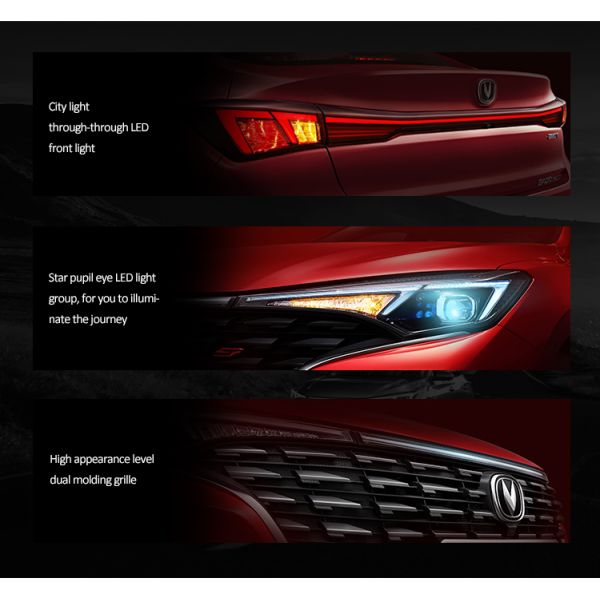City light through-through LED front light Star pupil eye LED light group, for you to illumi nate the journey High appearance level dual molding grille