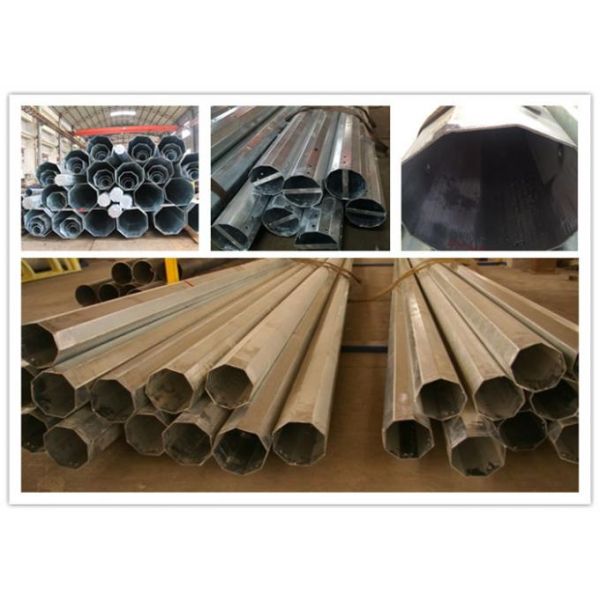 OEM 12 M 15 M Utility Power Poles With Suspension Cross Arm Accessories 0