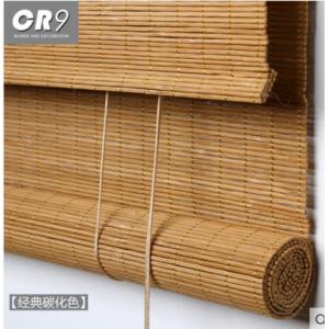 Slat Outdoor Roll Up Bamboo Blinds Weaving With Raffia Compact Framework