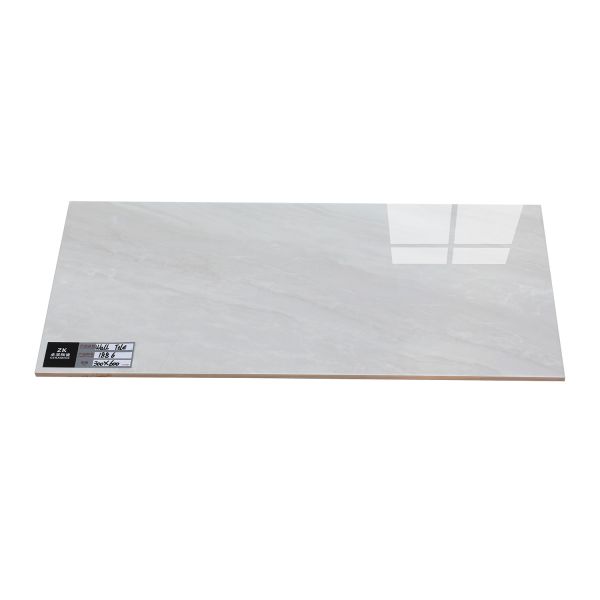Glossy Solid Marble Ceramic Tile 300x600cm Dining Living Room Interior Wall Flooring