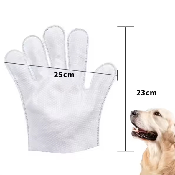 Portable Convenient Pet Cleaning Tools Non Woven Pet Wipe Gloves For Cats And Dogs