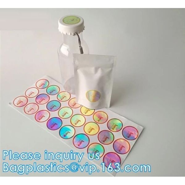 Bagease pack Holographic Film Resealable Zipper Bag Grip Seal Laminated Plastic Bag Shiny Cosmetic packaging jewelry