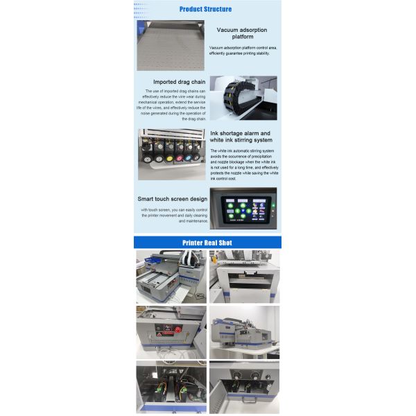 Multifunction Glass Stone Leather Wood PVC 4060 Size Phone Case Printing Machine Label Sticker Uv Flatbed Printer