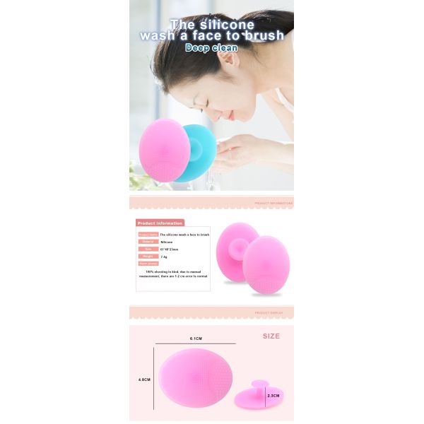 Wholesale Round Portable Silicon Facial Cleaning Brush