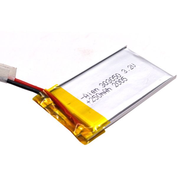 High Temperature 3.2V 250mAh LiFePO4 Battery Pack