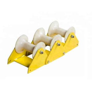 Electrical Power Three Wheel Cable Roller Guide Roller With Nylon Wheel