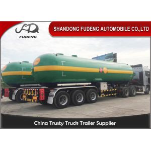 China Fudeng 3 Axles Max 25Tons / 60m3 / 60000Liters Lpg Propane Tanker , LPG Transport Trailer wholesale