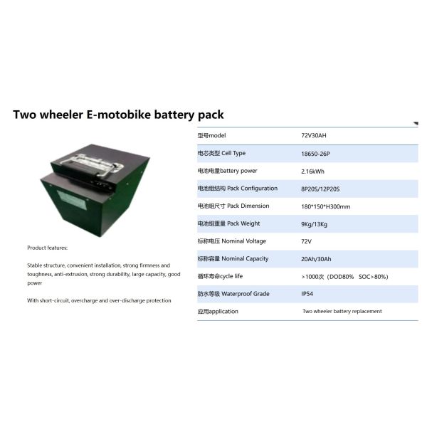 72V 30Ah Lithium Ion Rechargeable Batteries Automobile 18650 Cell