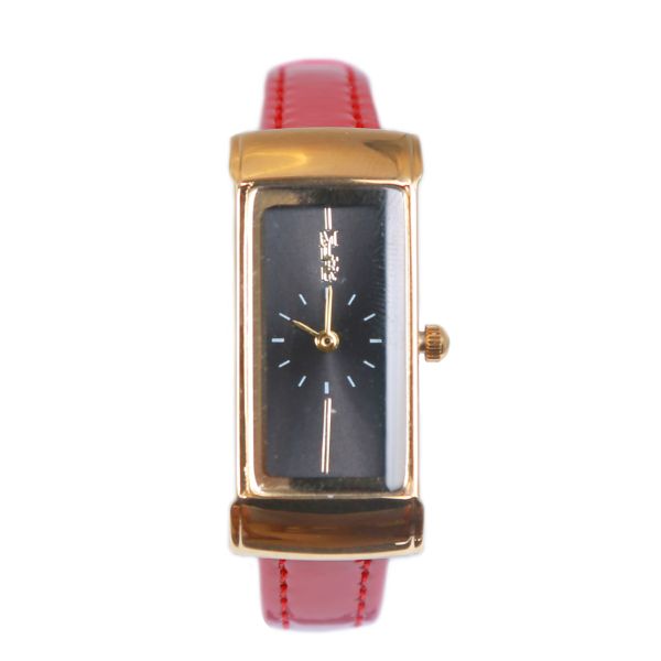 Customizable Leather Strap Quartz Watch Engraved Black Leather Wrist Watch