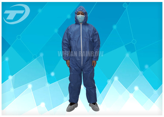 20gsm -70gsm Microporous Disposable Non Woven Coverall Safety For Food Processing