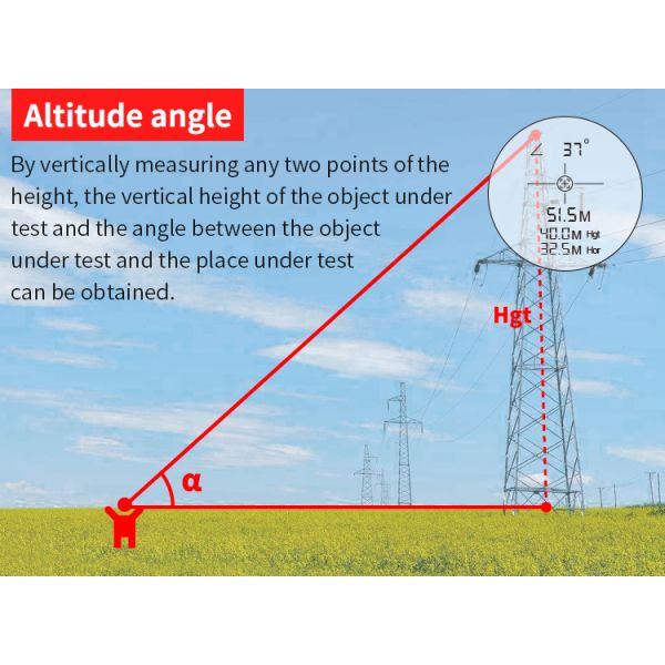 Professional Golf Laser Rangefinder Low Power Alarm For Electricity Installation Industry