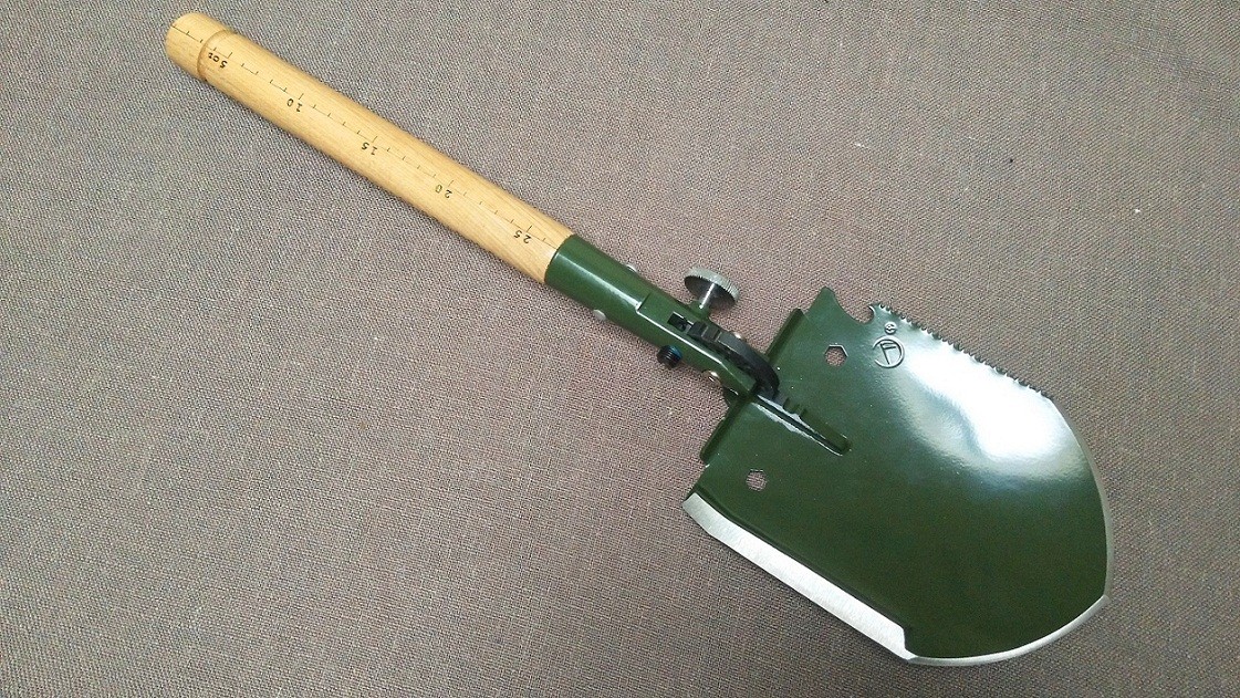 China WJQ-308 China Classics Tri-fold Shovel with 18 Multi-function, army green color, powder coated surface, the best quality wholesale