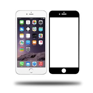 China iPhone 6/6 Plus full coverage tempered glass screen protector with white & Black color on sale