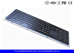 China IP65 Black Industrial Metal Kiosk Keyboard With Touchpad And Function Keys wholesale