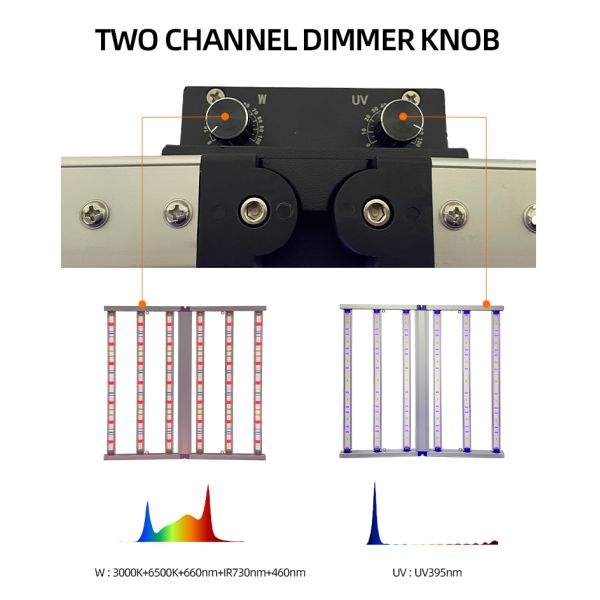 Full Spectrum 6 Bar LED Grow Lights 700 Watt LED Grow Lights With UV And IR