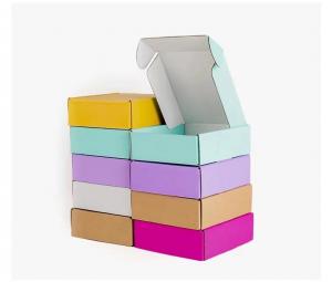 China Clothing Candy Color Custom Corrugated Mailer Boxes 9x6x3 9x6x4 on sale