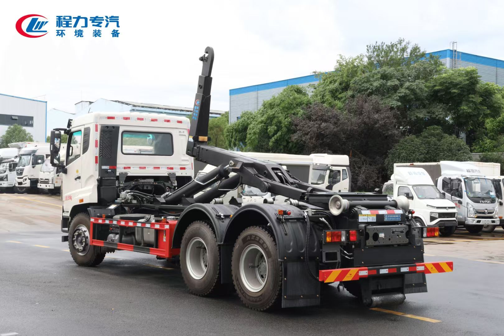 China HOWO 3 Axle Hook Lift Abrol Truck With 3 Ton Folding Ipsilon Xcmg Crane For Contruction Garbage wholesale