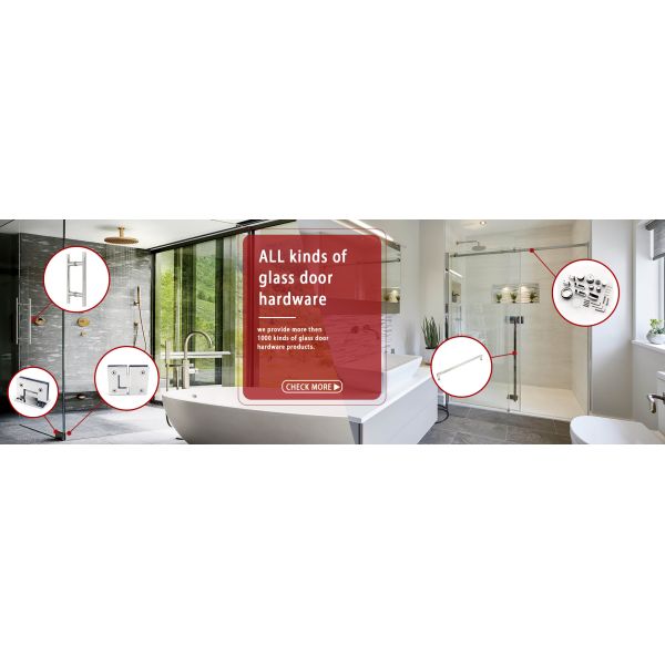 Square Stainless Steel Shower Door with Ceramic Tray and 90 Degree Glass Pivot Door