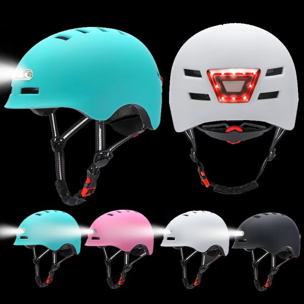 Smart LED Warning Flash Riding Helmet for Electric Scooter Bike Bicycle Motorcycles Accessories-36V Voltage