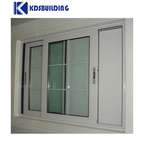 KDSBuilding Plastic Windows Pvc Sample Design Double Glaze Upvc Slide Window With Security grill