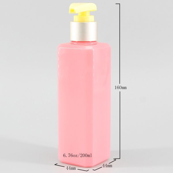 OEM Pink Blue Square 200ml Shampoo Pump Bottles