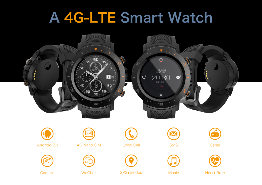 Android GPS 4G Talking Waterproof Sport Smart Watch