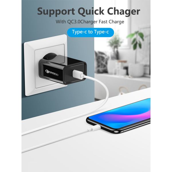 High Speed USB 2.0 Type C Cable 60W PD Type C To Type C Fast Charging Cable