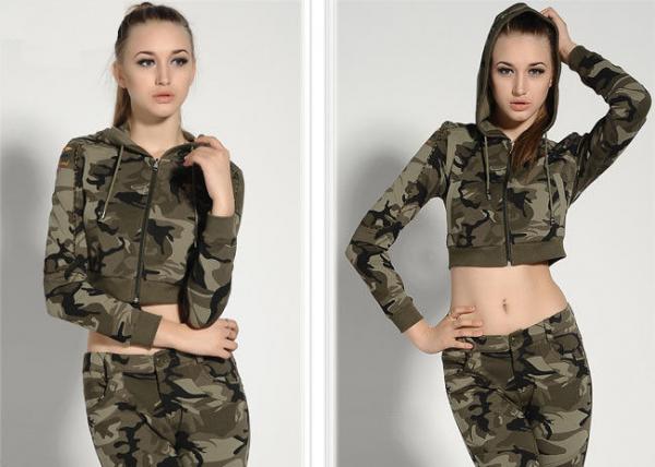Quality Fashionable Womens Military Dress Threaded Cuffs And Hem With Non - Detachable Hat for sale